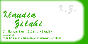 klaudia zilahi business card